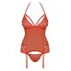 Strapshemd mit Spitze plus String