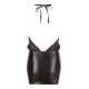Minikleid aus Wetlook und Chiffon