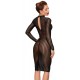Kleid aus Tüllstoff in semitransparenter Streifen-Optik