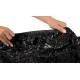 Laken aus Lack, 160x200 cm, schwarz