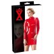 Minikleid aus Latex, mit Reißverschluss, rot
