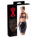 Rock aus Latex, knielang und taillenhoch