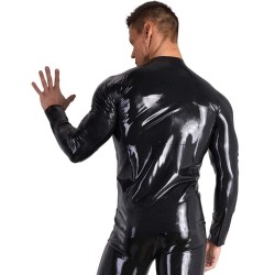 Shirt aus Latex mit Front-Zip