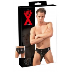 Latex Herren Slip schwarz