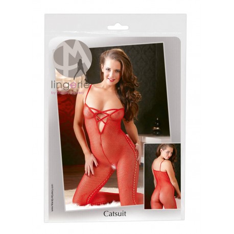 Catsuit rot ouvert
