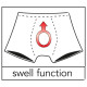 String mit aufknöpfbaren Beutel und Swell-Funktion
