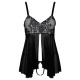 Babydoll plus String ouvert, aus Powernet