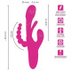 Rabbitvibrator „Triple Vibe With Flicking Tongue“ mit Anal-Stimulator