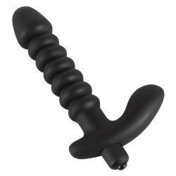 Analdildo »Medium« mit Vibration und Perineum-Stimulator
