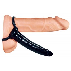 Analdildo »Analspecial« mit Penis- und Hodenring, schwarz