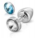 Analplug »ANNI Magnet T1 crystal/blue«, 2,5 cm Ø