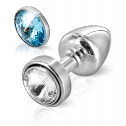 Analplug »ANNI Magnet T1 crystal/blue«, 2,5 cm Ø