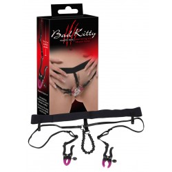 Schamlippenklammern »Pearl String with Silicone Clamps« mit Slip