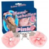Handschellen »Love Cuffs«, aus Metall und Plüsch, rosa