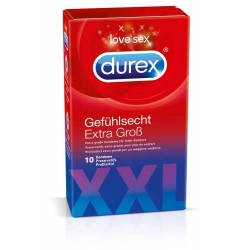 Kondome »Gefühlsecht Extra Groß«, transparent, 10er