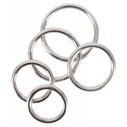 5-teiliges Penisringe-Set aus Carbonstahl