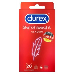 Kondome „Gefühlsecht Classic“, transparent, 20er