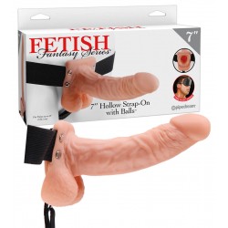 Umschnalldildo »Hollow Strap-on with Balls«, 19 cm, hohl