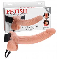 Umschnalldildo »Hollow Strap-on with Balls«, 24 cm, hohl