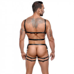 Brust-Harness plus Hüft-Harness aus Leder