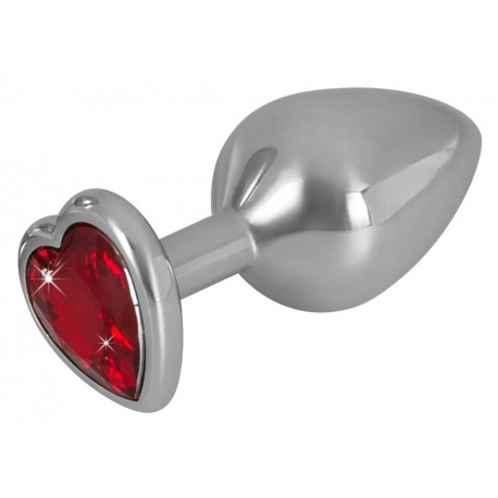 Aluminium-Analplug mit Schmuckstein