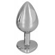 Analplug aus Aluminium mit herzförmigem Fuß, 8,2 cm