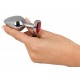 Analplug aus Aluminium mit herzförmigem Fuß, 8,2 cm