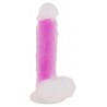 Naturdildo »Super Softie«, 17,5 cm, mit Hoden und Saugfuß, lila