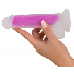 Naturdildo »Super Softie«, 17,5 cm, mit Hoden und Saugfuß, lila