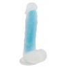 Naturdildo »Super Softie«, 17,5 cm, mit Hoden und Saugfuß, blau