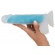 Naturdildo »Super Softie«, 17,5 cm, mit Hoden und Saugfuß, blau