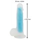 Naturdildo »Super Softie«, 17,5 cm, mit Hoden und Saugfuß, blau