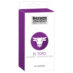 Kondome »El Toro« mit Potenzring, 24er