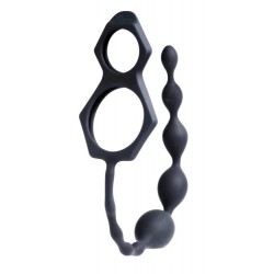 Penisring »Scorpio« mit Hodenring, Perineumreizer, Analkugelkette