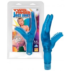 Vibrator »Two Finger Juice Junky«, 22 cm, mit Klitorisreizer