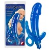 Doppelvibrator »Blue 3 Point« mit Perineum-Stimulator und Klitorisreizer
