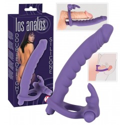 Umschnalldildo »Double Delight«, mit Vibro-Penisring, 17 cm