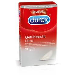Kondome »Gefühlsecht Ultra«, transparent, 20% dünner an der Spitze, 10er