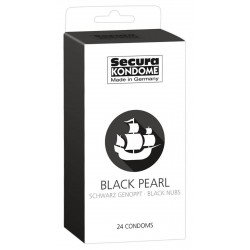 Kondome »Black Pearl« mit Noppen, 24er