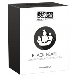 Kondome »Black Pearl« mit Noppen, 100er