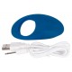 Vibro-Penisring mit Klitorisstimulation, wiederaufladbar, blau