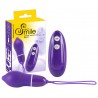 Vibroei mit kabelloser Fernbedienung, lila