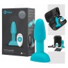 Analplug »b-Vibe Rimming Petite« mit Vibration, Rotation, Stimulationsperlen und 2 Motoren, türkis