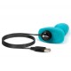 Analplug »b-Vibe Rimming Petite« mit Vibration, Rotation, Stimulationsperlen und 2 Motoren, türkis