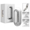 Masturbator »Flip Zero«, 18 cm, mit 5 Vibrationsstufen und reizstrukturiertem Lustkanal, weiß