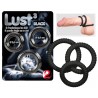 3-teiliges Penisringset »Lust³ Black«