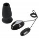 Tunnel-Analplug mit Vibro-Stopper, 10 cm, befüllbar