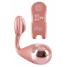 Vibroei »Belou« mit Klitorisreizarm, 4 Vibrationsmodi und Funkfernbedienung, wasserfest, rosa