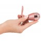 Vibroei »Belou« mit Klitorisreizarm, 4 Vibrationsmodi und Funkfernbedienung, wasserfest, rosa