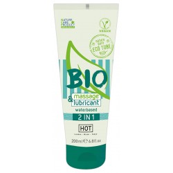 Massage-& Gleitgel »HOT BIO waterbased 2in1«, 100% biologisch, 200 ml